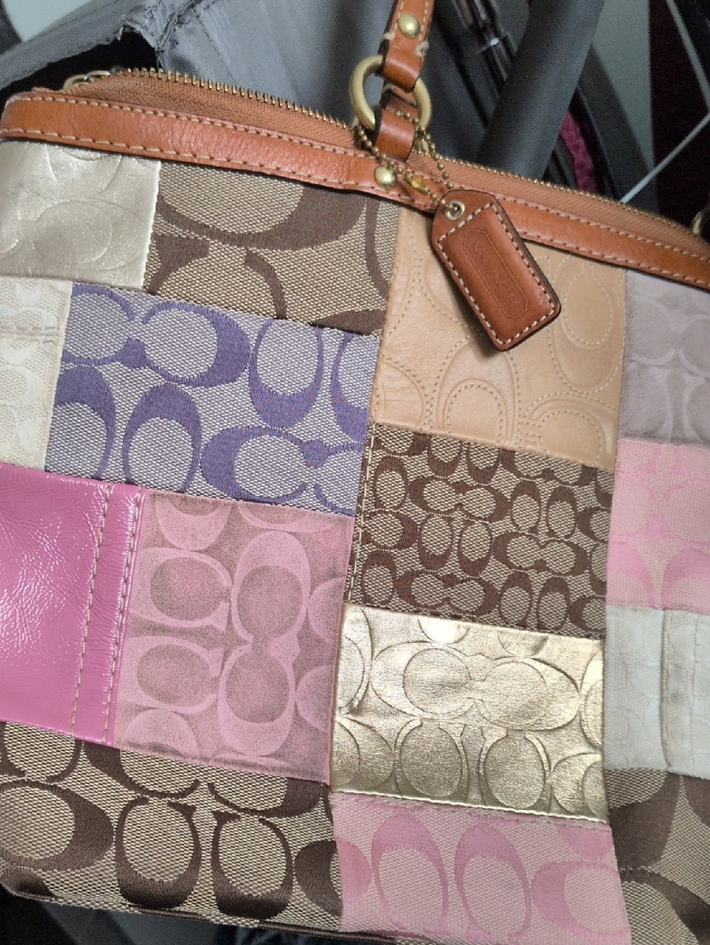 192: coach fabric patchwork